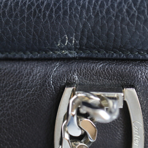 CARTIER Ladona shoulder bag L1000806 leather black dark brown chain semi-shoulde - Picture 8 of 9